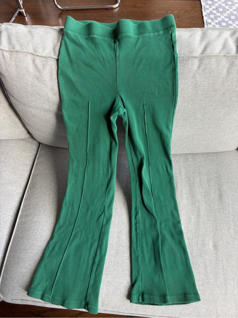 Donni Ribbed Kick Flare High Rise pant - Picture 5 of 9